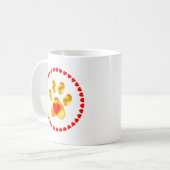 金エレガントの前足とハート コーヒーマグカップ (正面左)