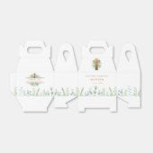 金エレガントの十字架と緑、宗教イベント フェイバーボックス (折り畳みなし)