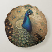 金エレガントの孔雀 ラウンドクッション (裏面)