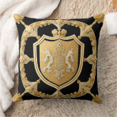 金エレガントの紋章 クッション (ブランケット)