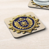 金エレガントの紋章 コースター (左側)
