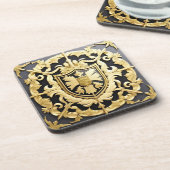 金エレガントの紋章 コースター (左側)