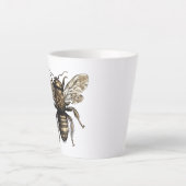 金エレガントの花蜂 カフェラテマグ (正面)