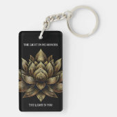 金エレガントの蓮の花私の光… キーホルダー (裏面)