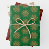 金エレガントの雪きらめく片 ラッピングペーパーシート (インサイチュ)