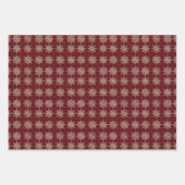 金エレガントの雪きらめく片 ラッピングペーパーシート (正面3)