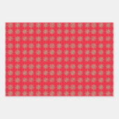 金エレガントの雪きらめく片 ラッピングペーパーシート (正面2)