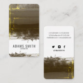 金エレガントグランジきらめく金と黒 名刺 (正面/裏面)