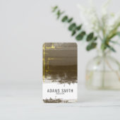 金エレガントグランジきらめく金と黒 名刺 (スタンド正面)