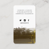 金エレガントグランジきらめく金と黒 名刺 (裏面)