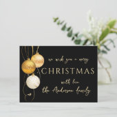 金エレガントスタイリッシュ額クリスマスホリデーカード シーズンカード (スタンド正面)