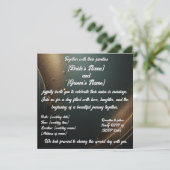 金エレガントターコイズ結婚式招待状 招待状 (スタンド正面)