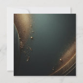 金エレガントターコイズ結婚式招待状 招待状 (裏面)