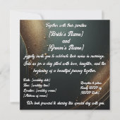 金エレガントターコイズ結婚式招待状 招待状 (正面)