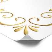 金エレガントデザイン誕生日パーティー歓迎サイン ポスター (角)