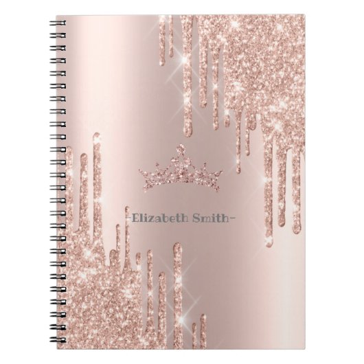 金エレガントバラグリッター王室の, ノートブック (正面)