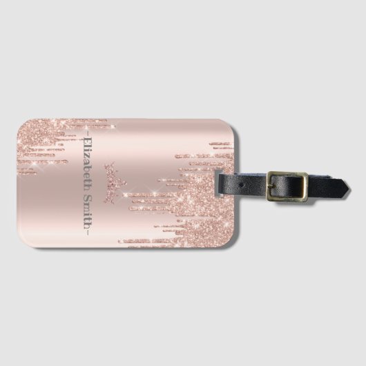 金エレガントバラグリッター王室の, ラゲッジタグ (正面横)