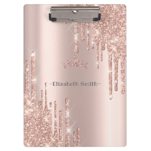 金エレガントバラグリッター クリップボード (正面)