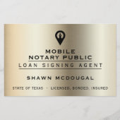 金エレガントフェイク型フライヤー チラシ (正面)