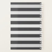 金エレガントフェイク属グレイストライプ美容師 プランナー手帳 (裏面)