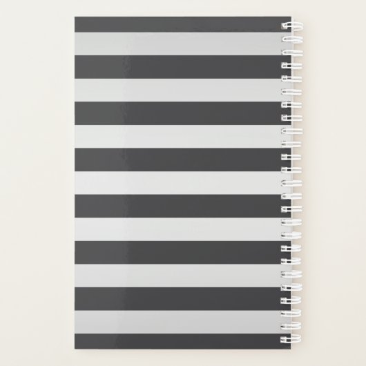金エレガントフェイク属グレイストライプ美容師 プランナー手帳 (裏面)