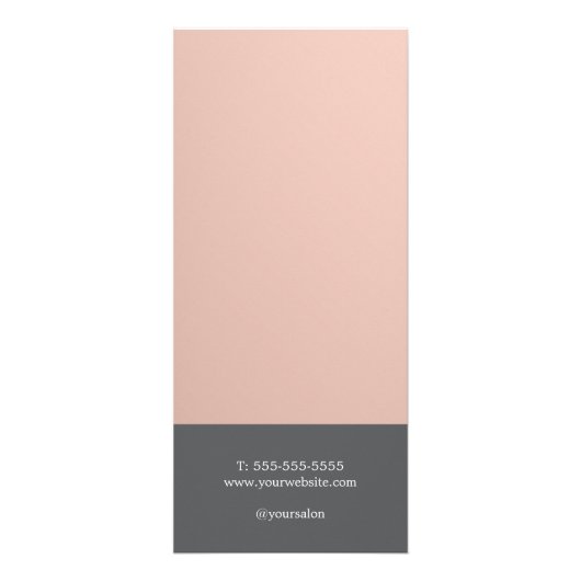 金エレガントフェイク属グレーのサロン価格表 ラックカード (裏面)