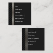 金エレガントフェイク属ダブルトストライプリム スクエア名刺 (正面/裏面)