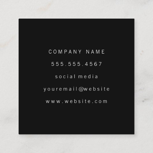 金エレガントフェイク属ブラッシング |《写真》ぼけ味 スクエア名刺 (裏面)