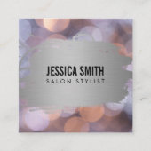 金エレガントフェイク属ブラッシング |《写真》ぼけ味 スクエア名刺 (正面)