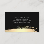 金エレガントフェイク属金ゴールドとキス 名刺 (裏面)