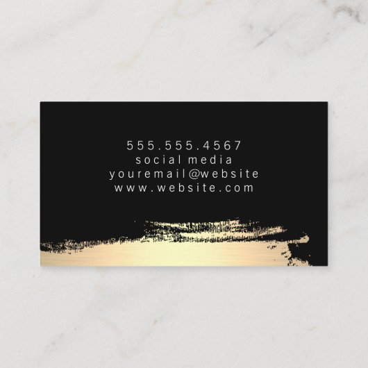 金エレガントフェイク属金ゴールドとキス 名刺 (裏面)