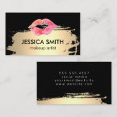 金エレガントフェイク属金ゴールドとキス 名刺 (正面/裏面)