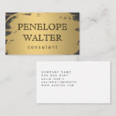 金エレガントフェイク属金ゴールドとパターン 名刺 (正面/裏面)