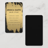 金エレガントフェイク属金ゴールドとブラック 名刺 (正面/裏面)