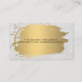 金エレガントフェイク属金ゴールド大理石 名刺 (裏面)