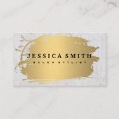 金エレガントフェイク属金ゴールド大理石 名刺 (正面)