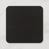 金エレガントフェイク属金ゴールド革プリント スクエア名刺 (裏面)