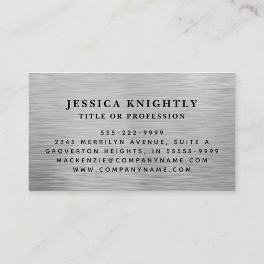 金エレガントフェイク属銀文字モノグラム 名刺 (裏面)