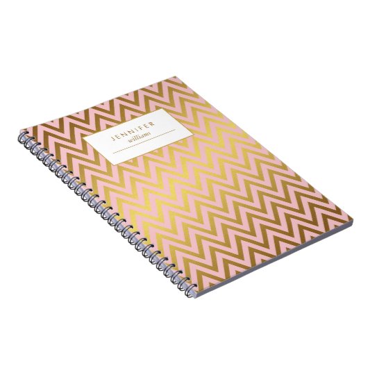 金エレガントフェイク箔の山形 ノートブック (右側)