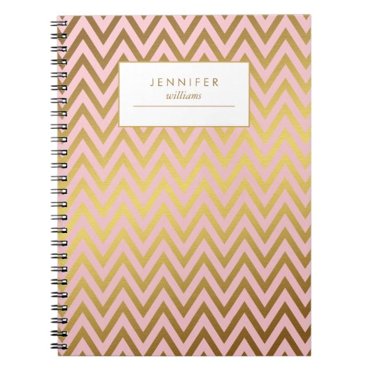 金エレガントフェイク箔の山形 ノートブック (正面)