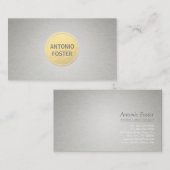 金エレガントフェイク箔サークルグレー紙設計者 名刺 (正面/裏面)