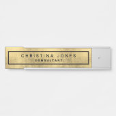 金エレガントフェイク箔パター企業のン業 サインプレート (正面)