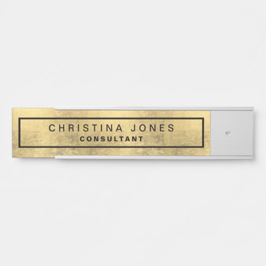 金エレガントフェイク箔パター企業のン業 サインプレート (正面)