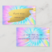 金エレガントフェイク箔ブラシストローク絞り染め 名刺 (正面/裏面)