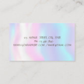 金エレガントフェイク箔ブラシストローク,ホログラフィック 名刺 (裏面)