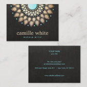 金エレガントフェイク箔ロータスブラック 名刺 (正面/裏面)