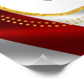 金エレガントフェイク箔USA国旗のインスパイア引用文 ポスター (角)