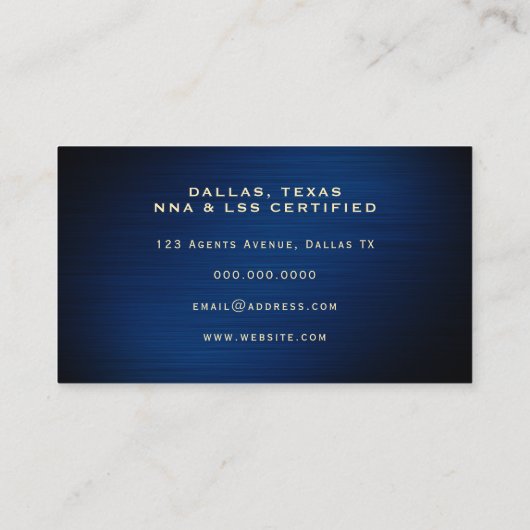 金エレガントフェイク製の羽毛カバー 名刺 (裏面)