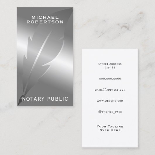 金エレガントフェイク製インクペン 名刺 (正面/裏面)