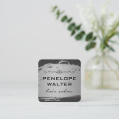 金エレガントフェイク銀と模様 スクエア名刺 (スタンド正面)